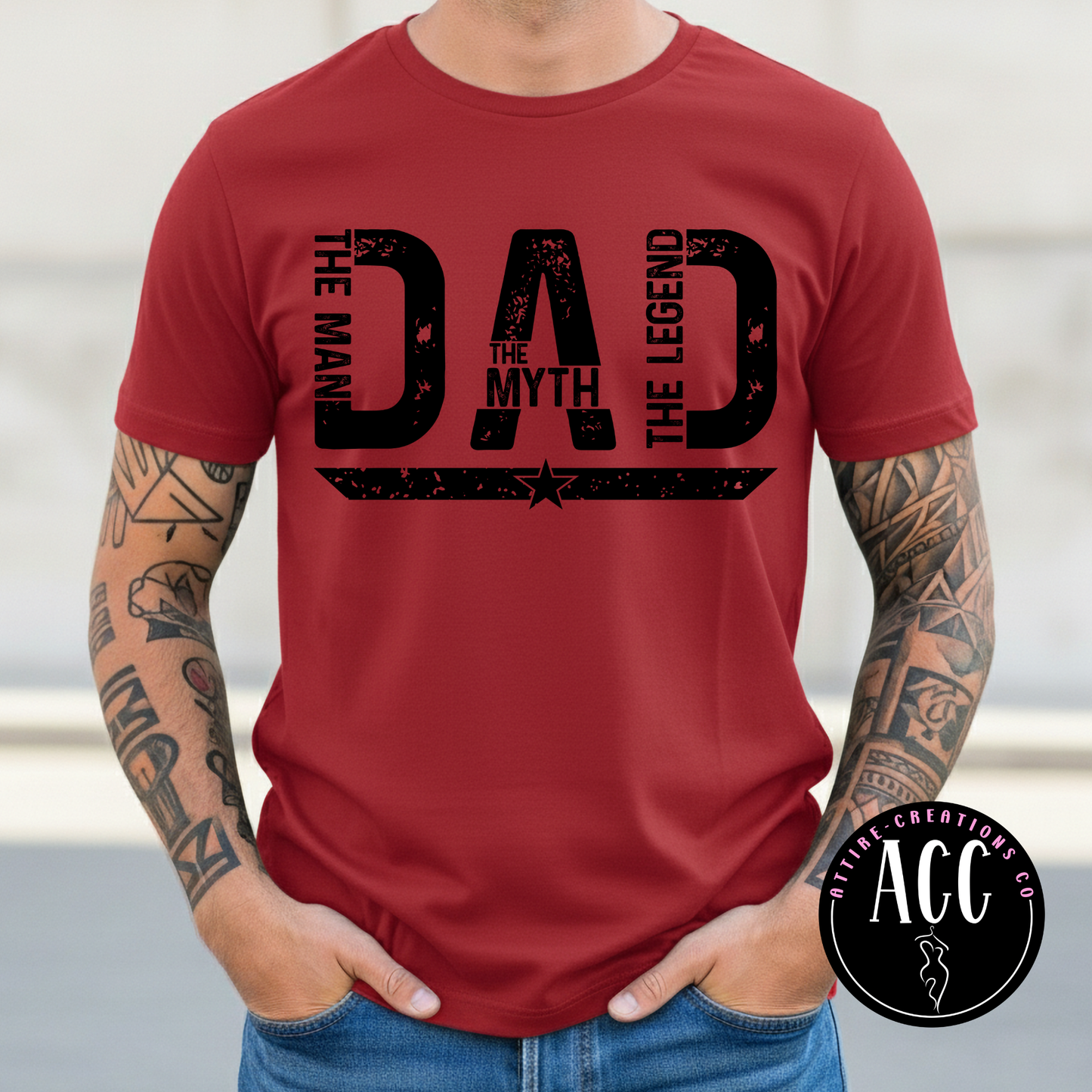 Dad The Man The Myth The Legend Graphic Tee
