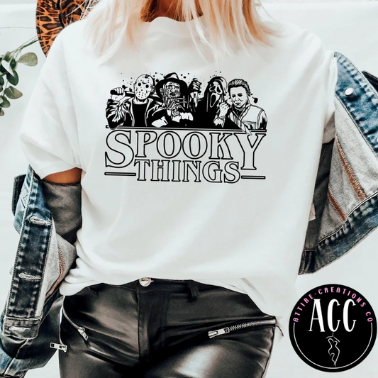 Spooky Things Horror Shirt- Freddy, Ghostface & more