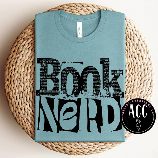 Book Nerd- Funny shirts for Book Lovers, Readers & Bibliophiles