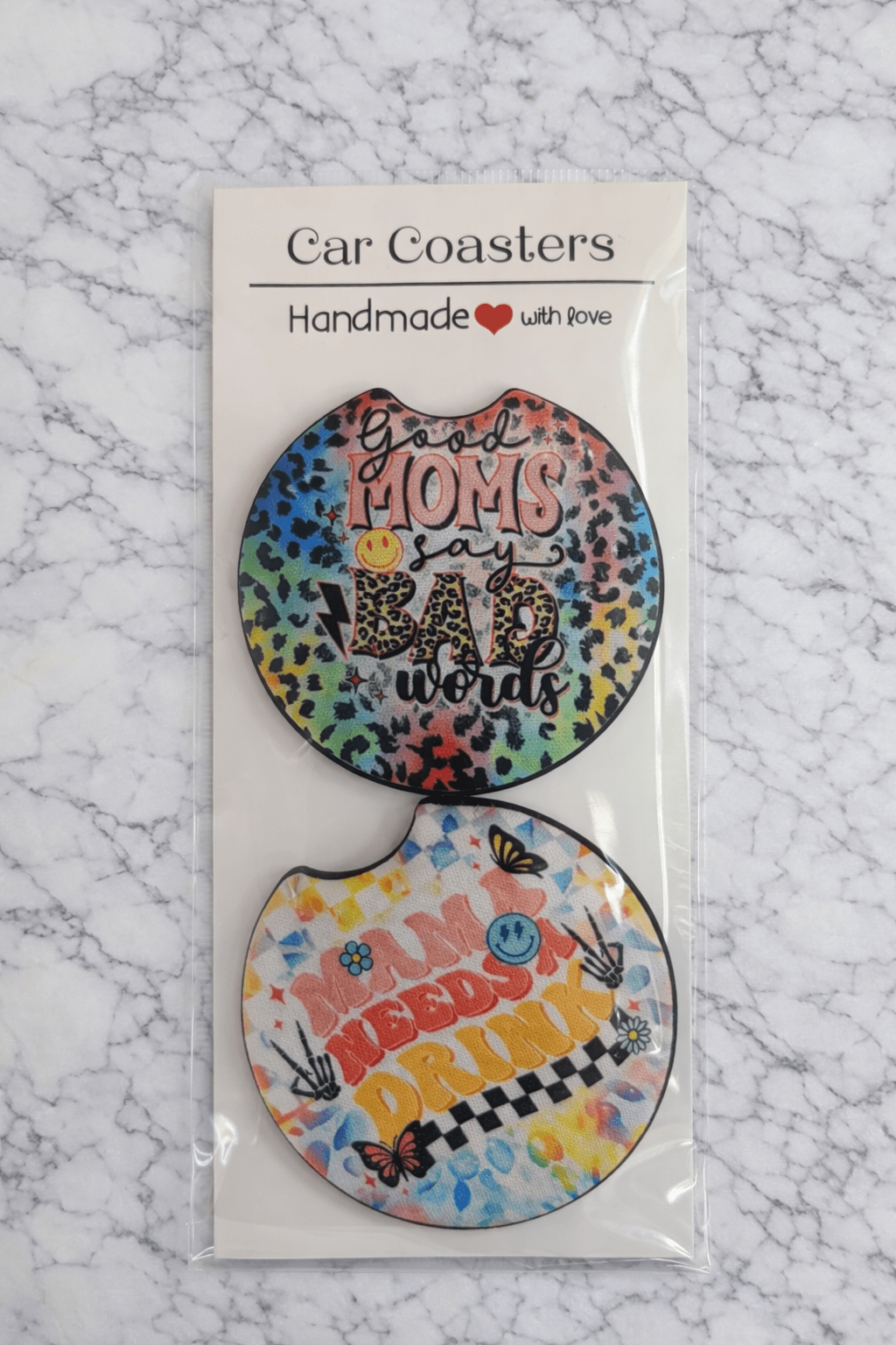 Moms say Bad Words Car Coaster - Attire - Creations Co