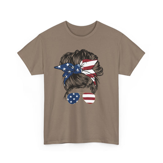 Patriotic Graphic Tee, Unisex Heavy Cotton T-Shirt, Independence Day Shirt, Americana Apparel, Casual Wear, Gift for Her