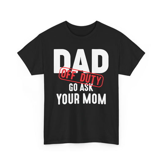 Off Duty Unisex Heavy Cotton Tee, Relaxed Fit T-Shirt, Comfortable Casual Wear, Everyday Style, Perfect Gift for Him