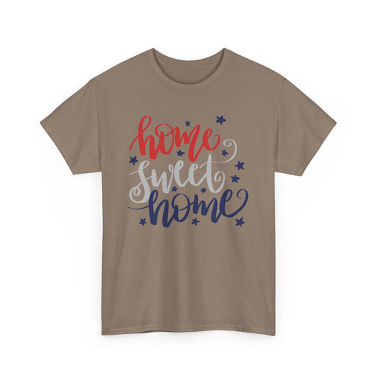 Home Sweet Home Unisex Heavy Cotton Tee, Cozy Gift for New Homeowners, Celebration of Home, Casual Wear, Housewarming Gift