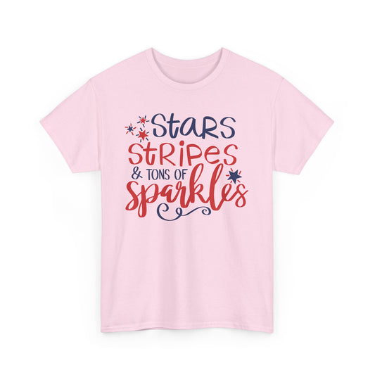 Stars & Stripes Unisex Tee for Celebrations, Independence Day Shirt, Casual Summer Outfit, Gift for Patriots, July 4th Apparel