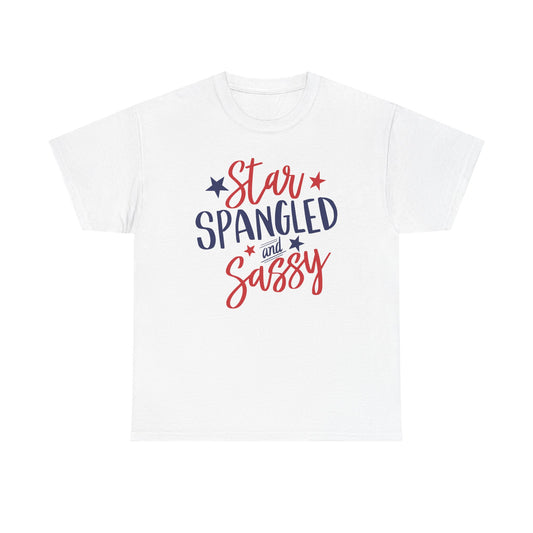 Patriotic Unisex Tee - Star Spangled and Sassy, 4th of July Outfit, Summer BBQ Shirt, Independence Day Gift, Casual T-Shirt