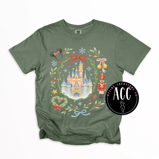 Castle Christmas with bow