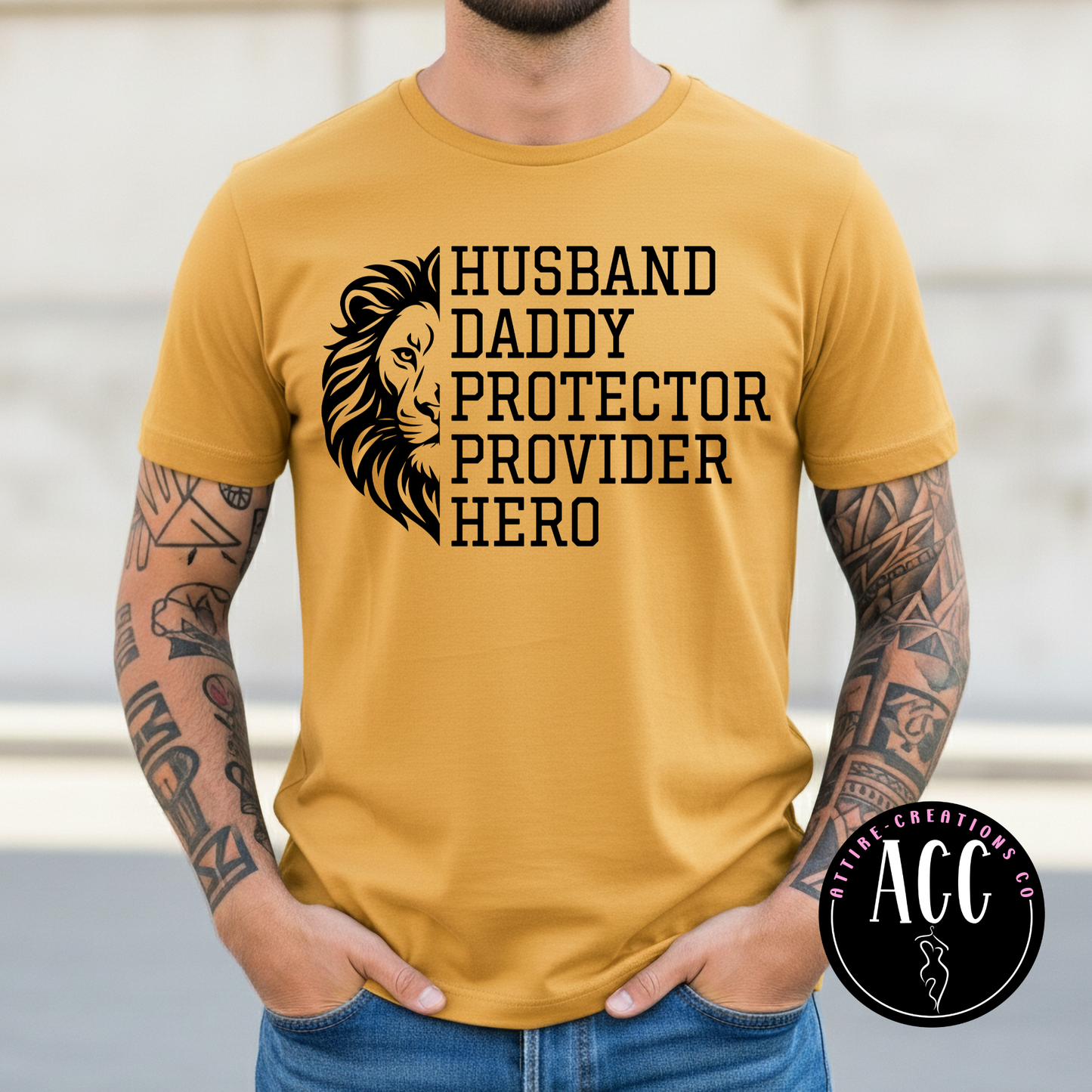 Husband Daddy Protector Provider Hero Graphic Tee