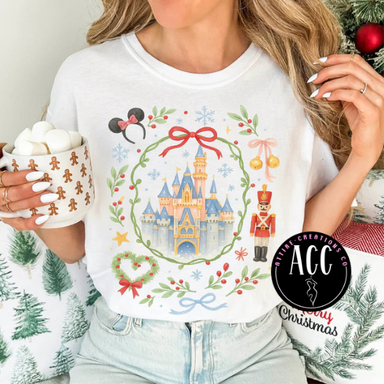 Castle Christmas with bow