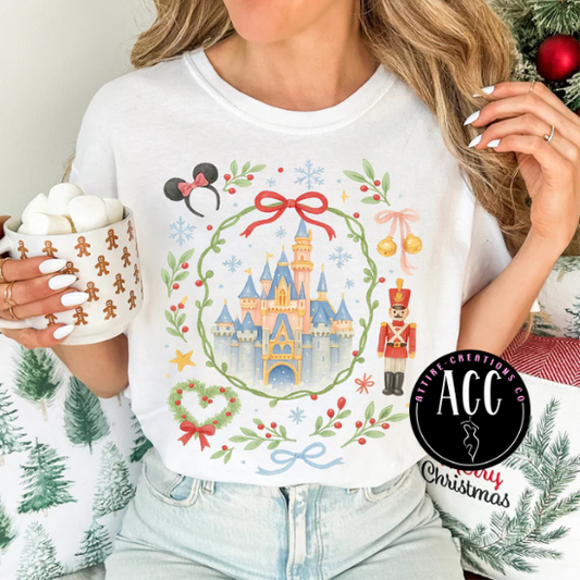 Castle Christmas with bow