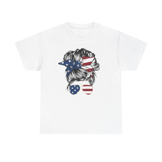 Patriotic Graphic Tee, Unisex Heavy Cotton T-Shirt, Independence Day Shirt, Americana Apparel, Casual Wear, Gift for Her