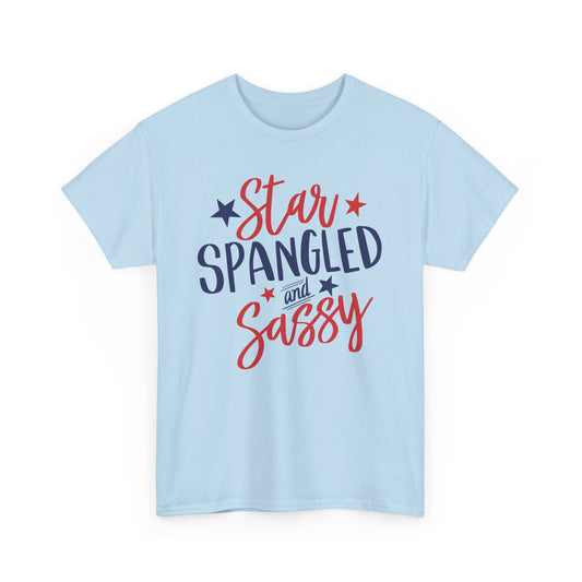 Patriotic Unisex Tee - Star Spangled and Sassy, 4th of July Outfit, Summer BBQ Shirt, Independence Day Gift, Casual T-Shirt