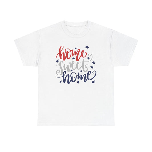 Home Sweet Home Unisex Heavy Cotton Tee, Cozy Gift for New Homeowners, Celebration of Home, Casual Wear, Housewarming Gift