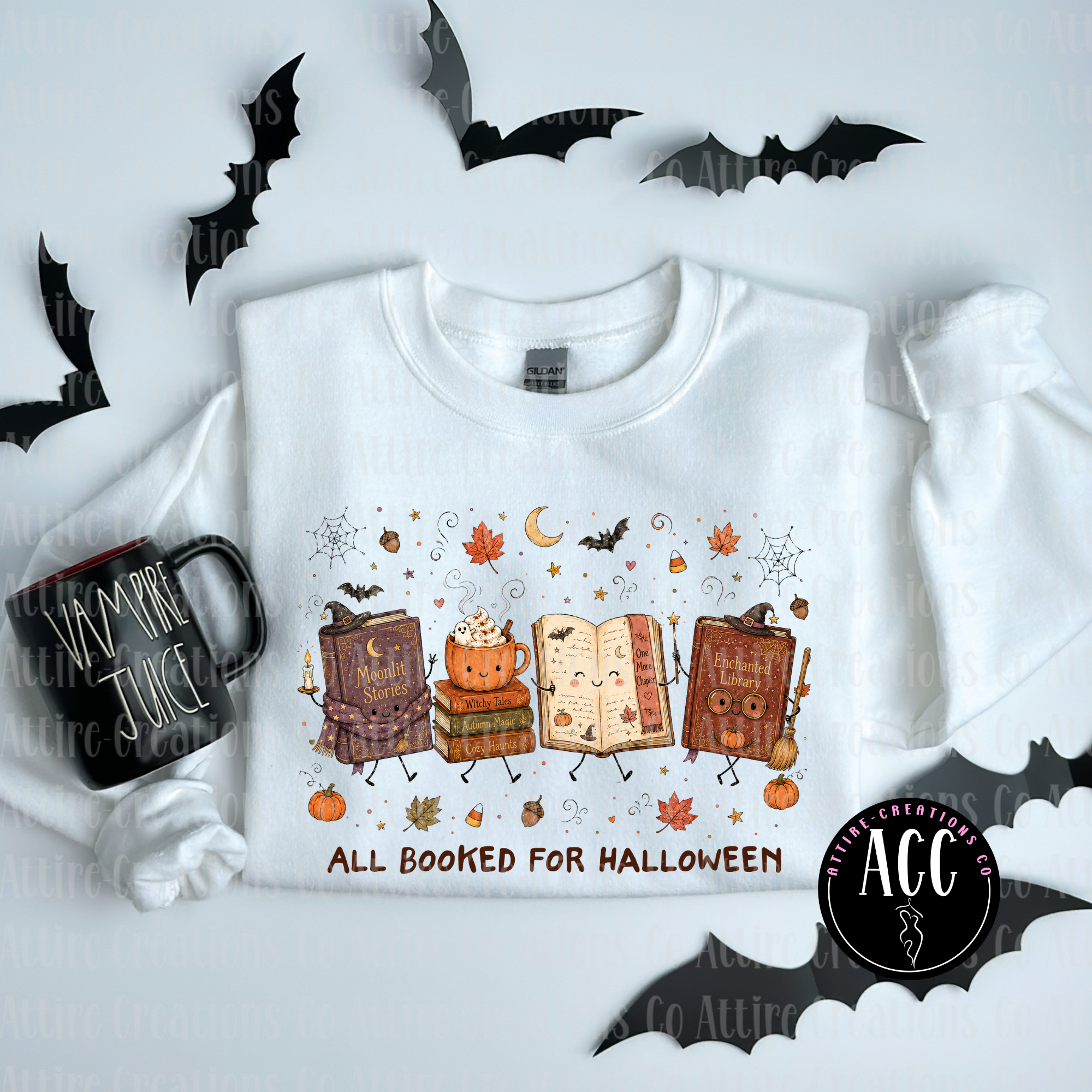 All Booked for Halloween Graphic T-Shirt