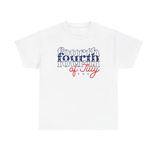 Fourth of July Unisex Heavy Cotton Tee, Independence Day Shirt, Patriotic Apparel, Summer Casual Wear, USA Celebration T-Shirt