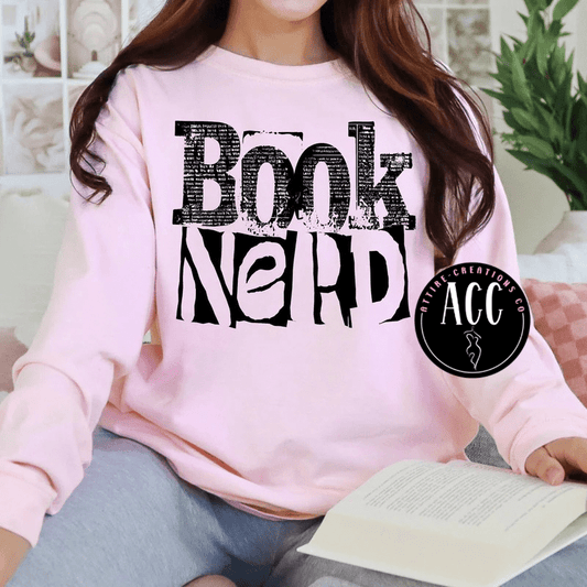Book Nerd - Funny shirts for Book Lovers, Readers & Bibliophiles - Attire - Creations Co