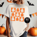 Cute Ghost Checkerboard Halloween Shirt, Spooky Fall Graphic Tee - Attire - Creations Co