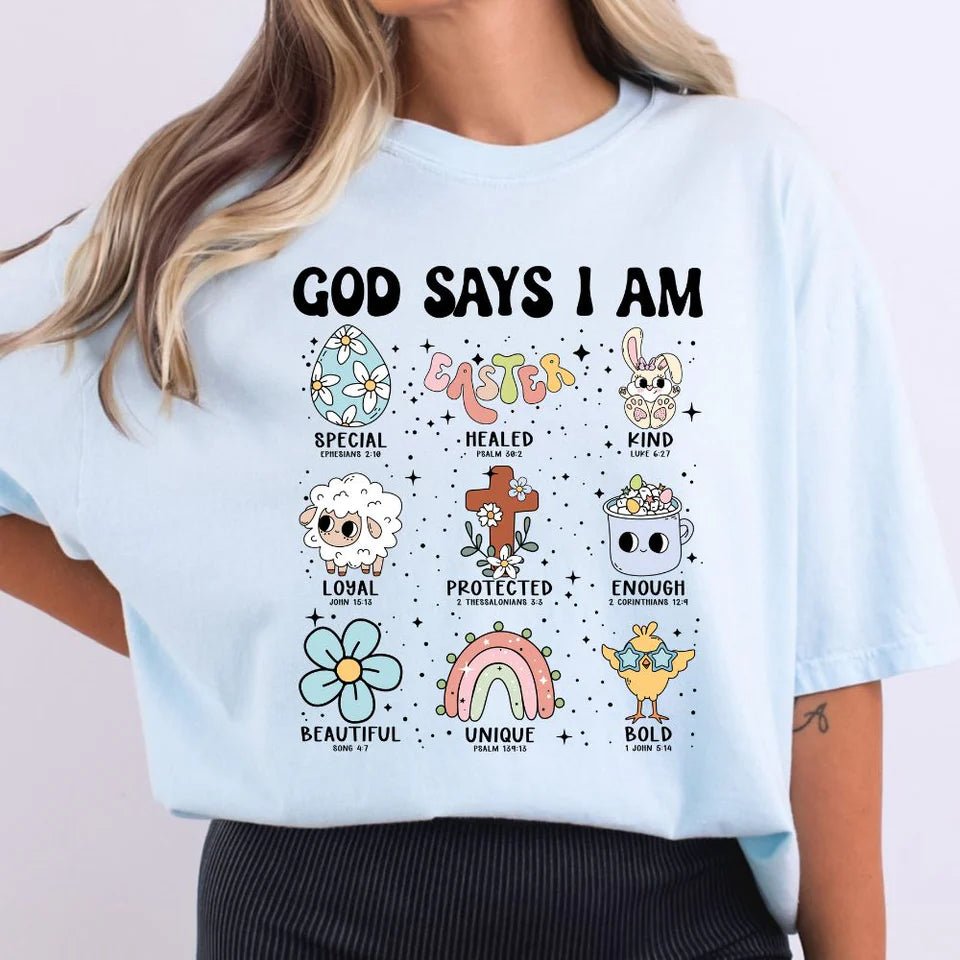 God says I am Special, Healed, Kind… Easter shirt - Attire - Creations Co