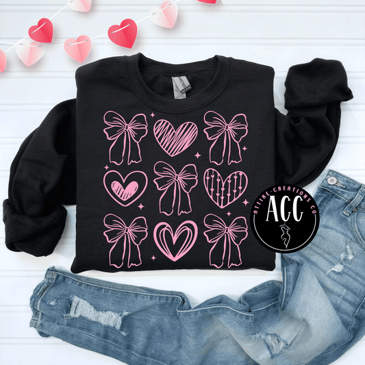 Light pink hearts & bows - Attire - Creations Co