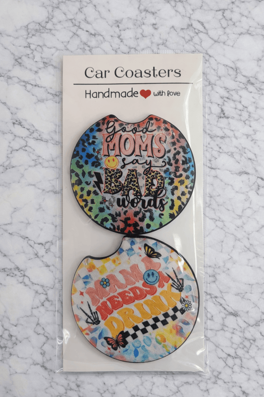 Moms say Bad Words Car Coaster - Attire - Creations Co