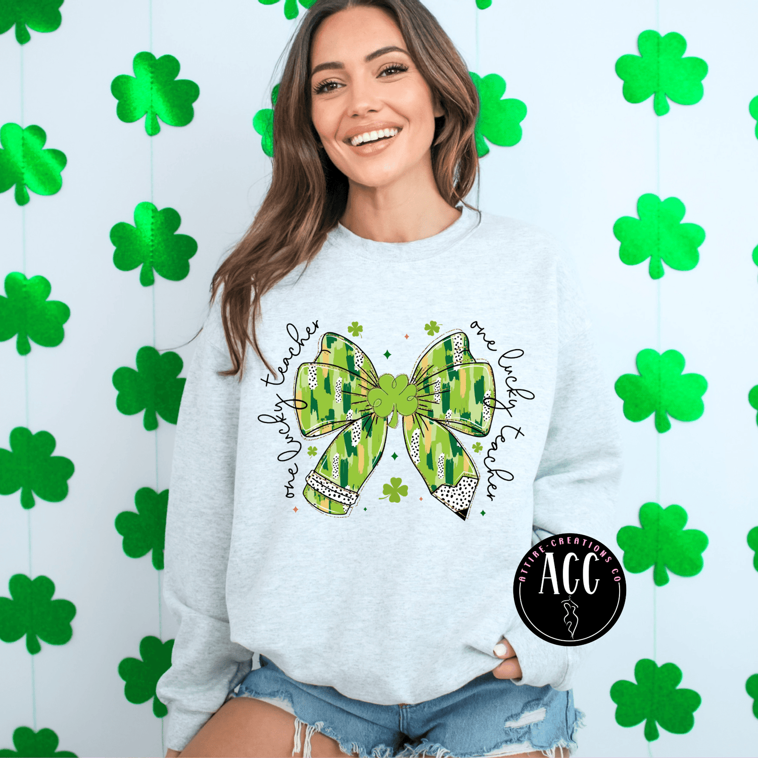 One Lucky Teacher Bow - Attire - Creations Co