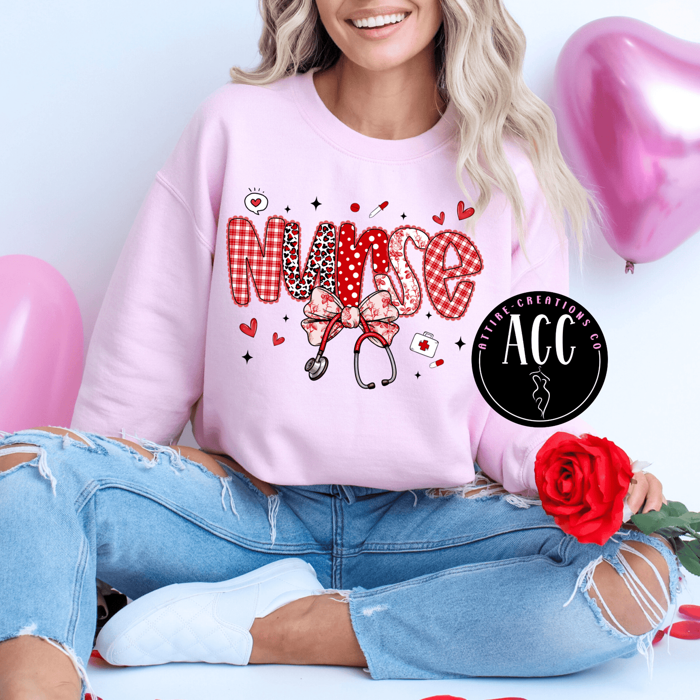 Valentines Day Nurse tee - Attire - Creations Co