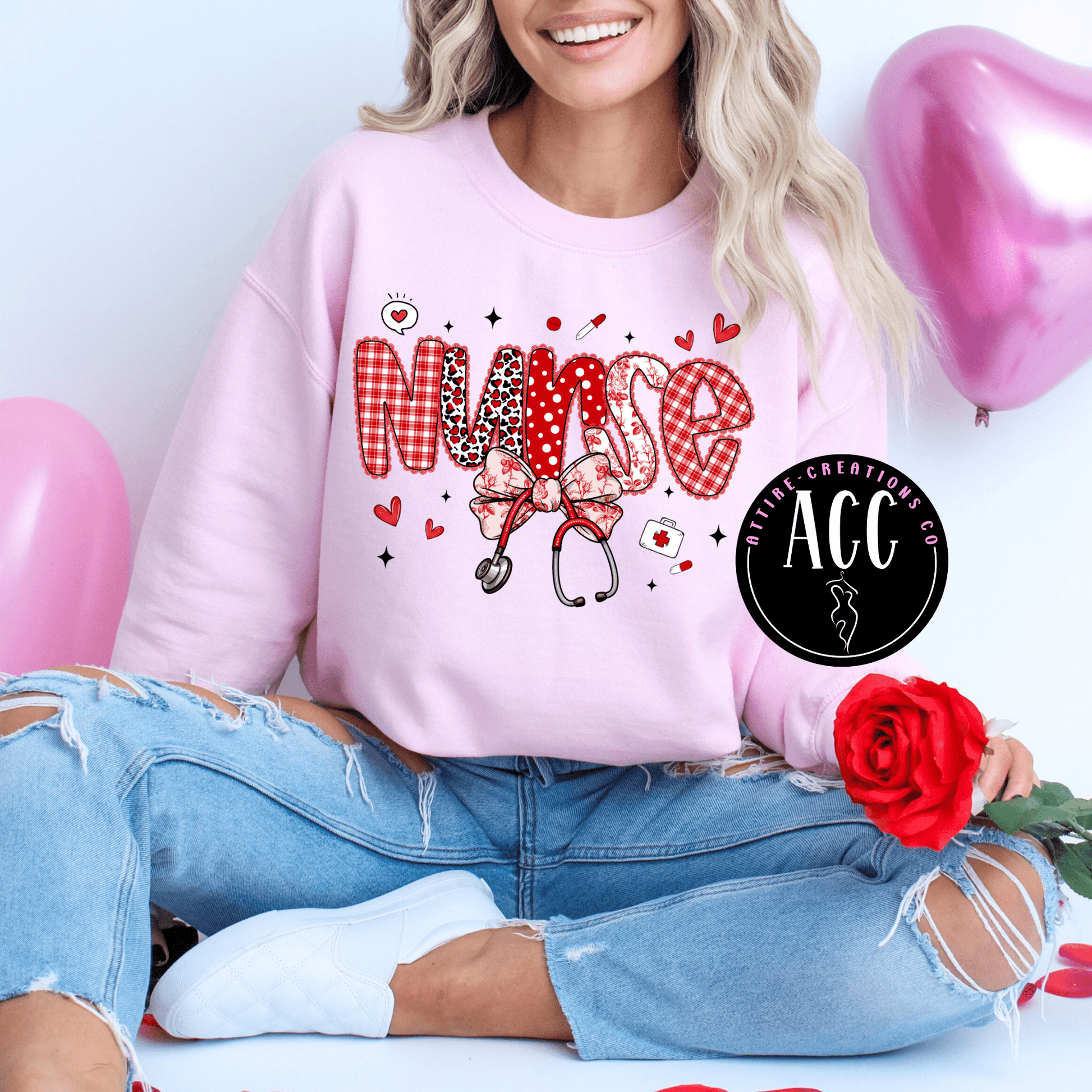 Valentines Day Nurse tee - Attire - Creations Co